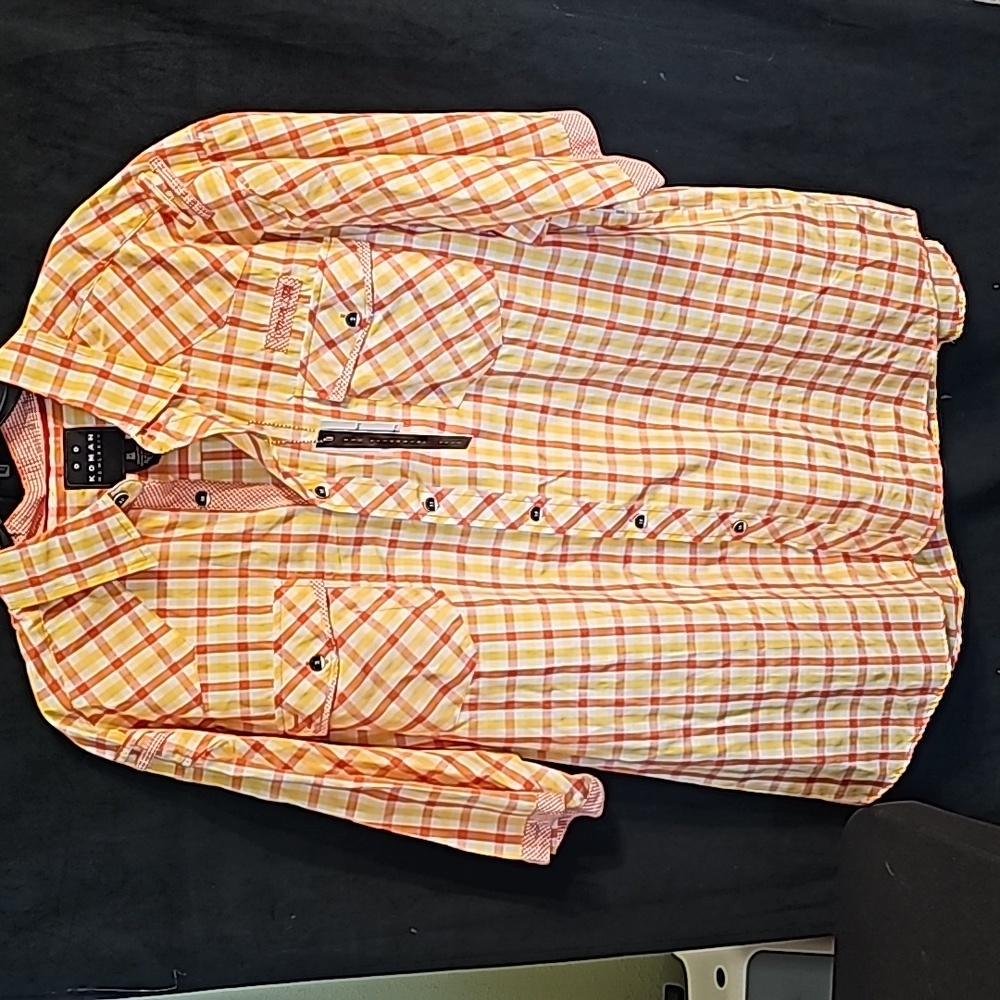 Koman Mens Button Up Dress Shirt